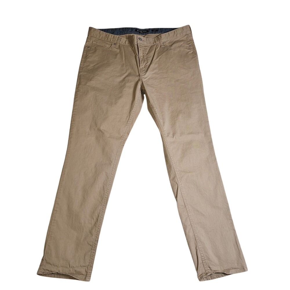 Michael Kors Khaki Mens Slim Fit Chino Pants Size 38